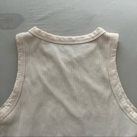 Ribbed tank top - M - off white - Picture 2 of 4
